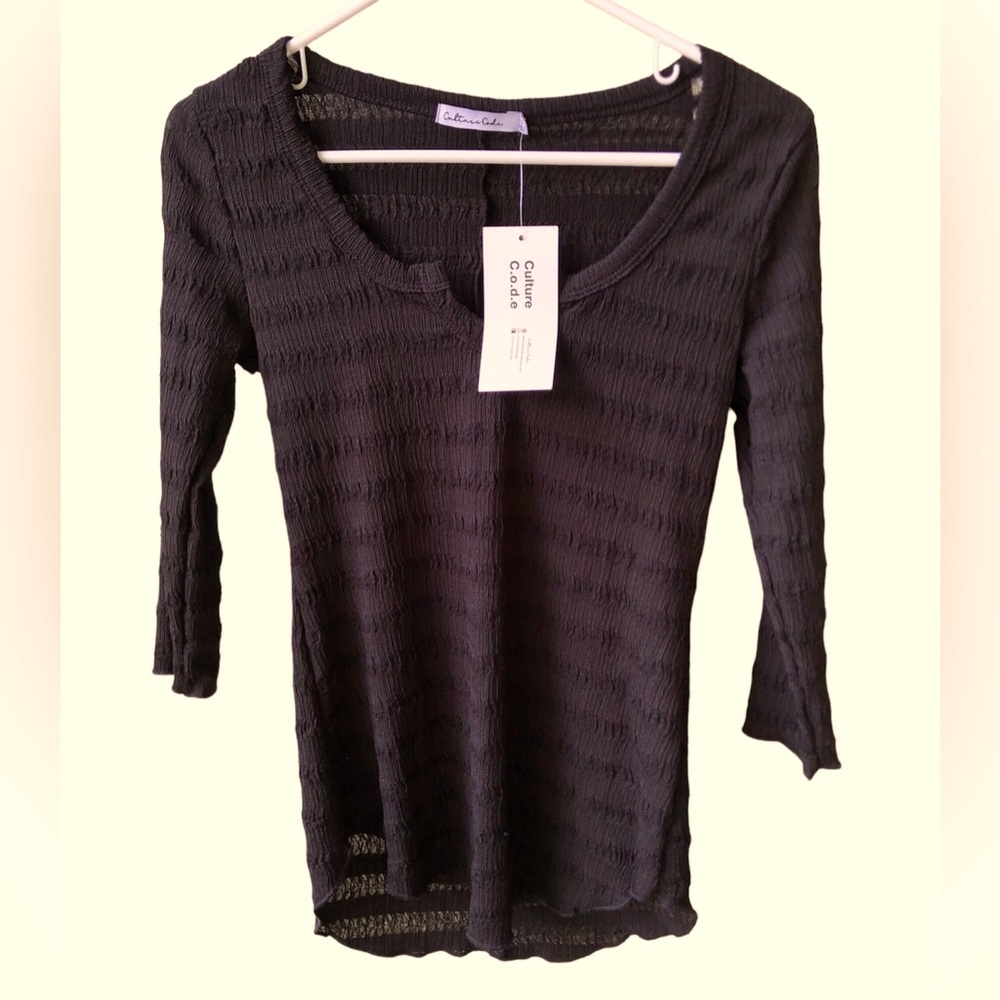 NWT Culture Code Black Top